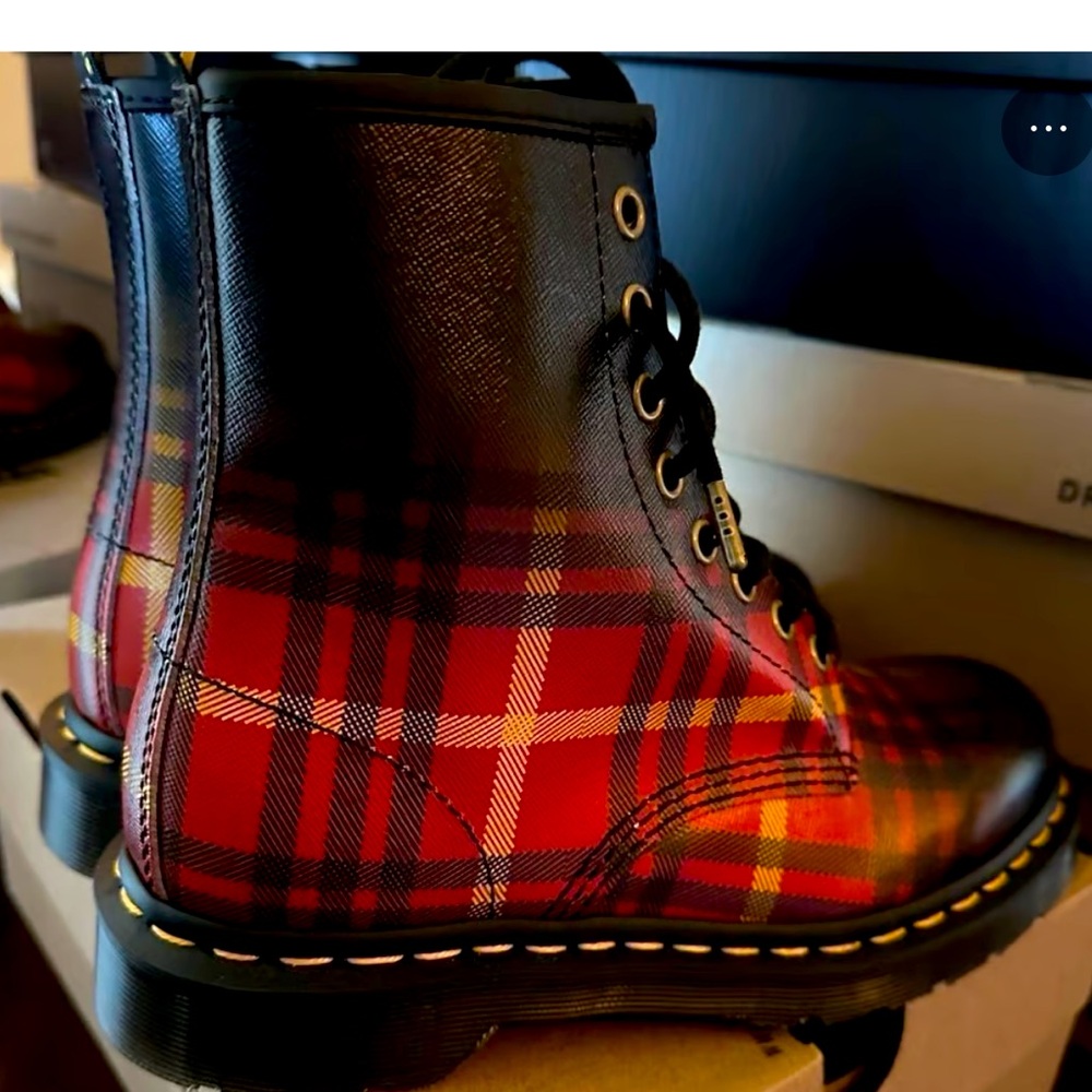 Dr Marten tartan boots in new condition.
